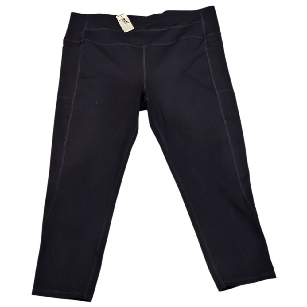 Skechers Los Angeles Black 2XL Side Pocketed Cropped Leggings